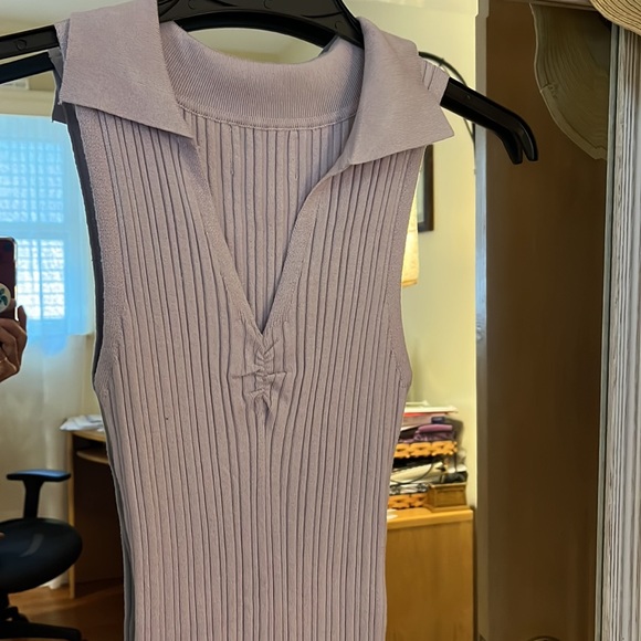 Polo style dress LILAC - Picture 2 of 3